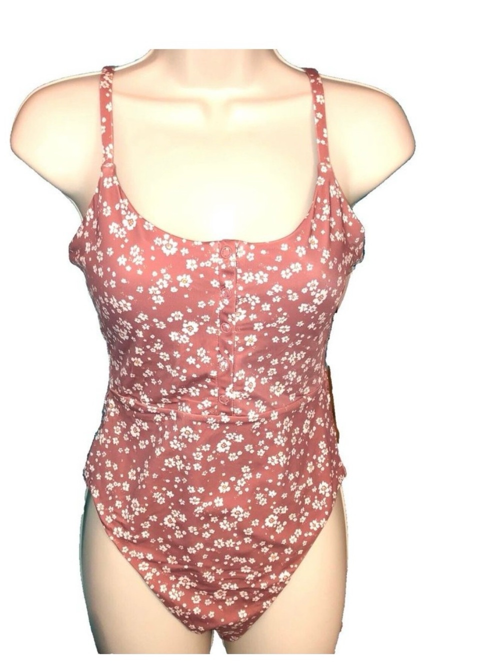 Andie Dusty Rose Floral One-Piece Swimsuit - Picture 3 of 8